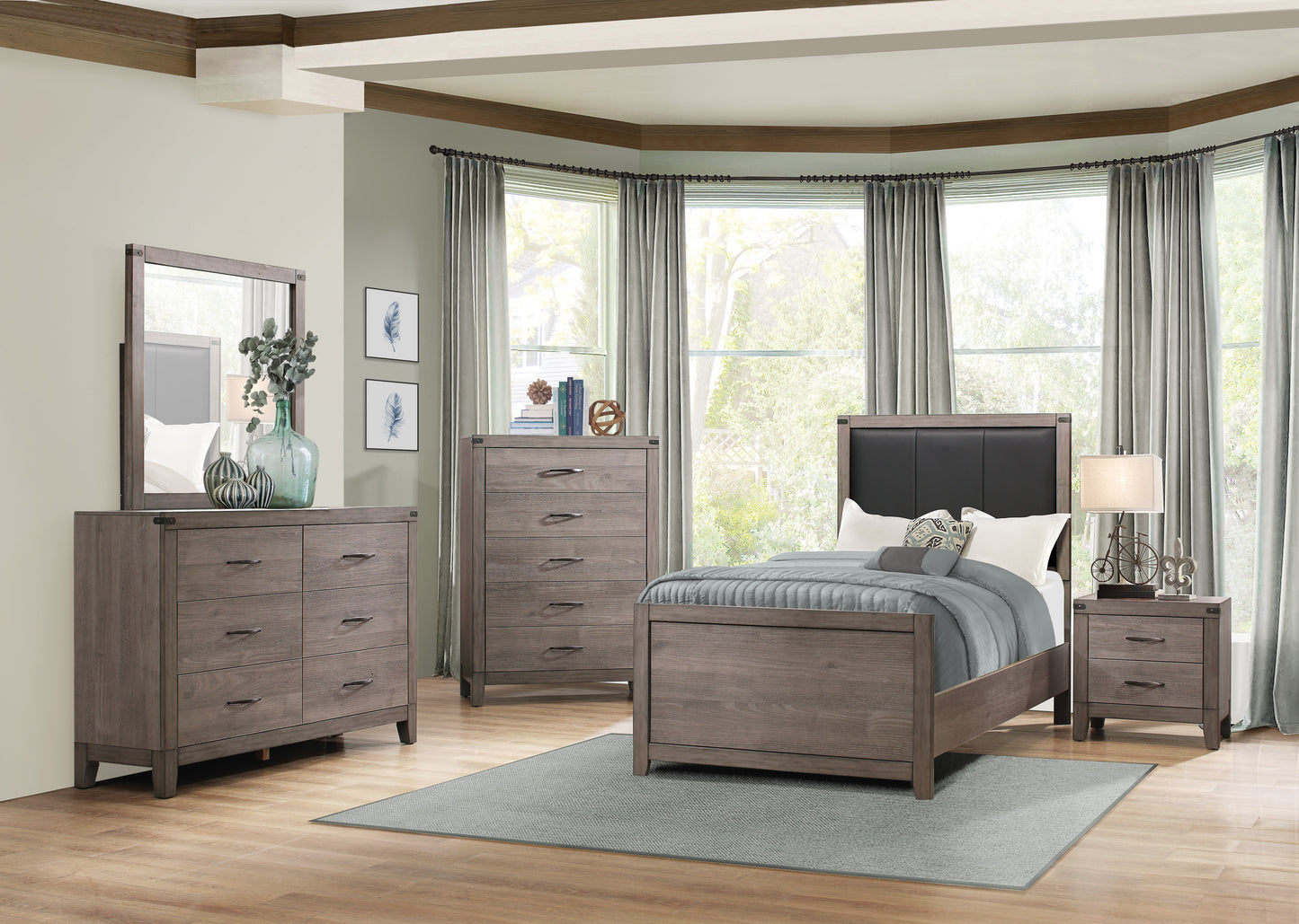 Homlegance Chest Woodrow Collection In Brownish Gray Finish