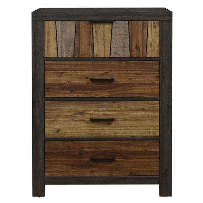 Homlegance Chest Cooper Collection In Multi-Tone Wire Brushed Finishes