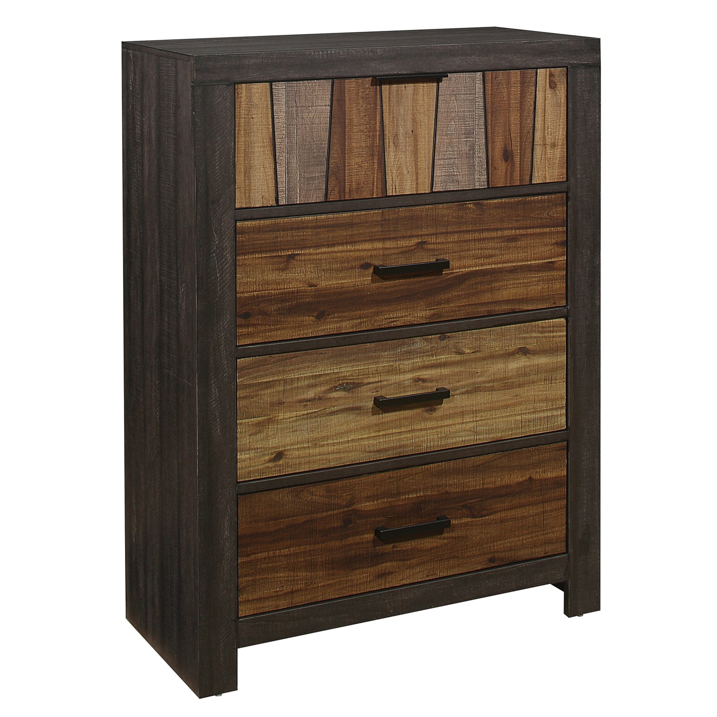 Homlegance Chest Cooper Collection In Multi-Tone Wire Brushed Finishes