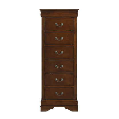 Homlegance Lingerie Chest, Hidden Drawer Mayville Collection In Brown Cherry Finish