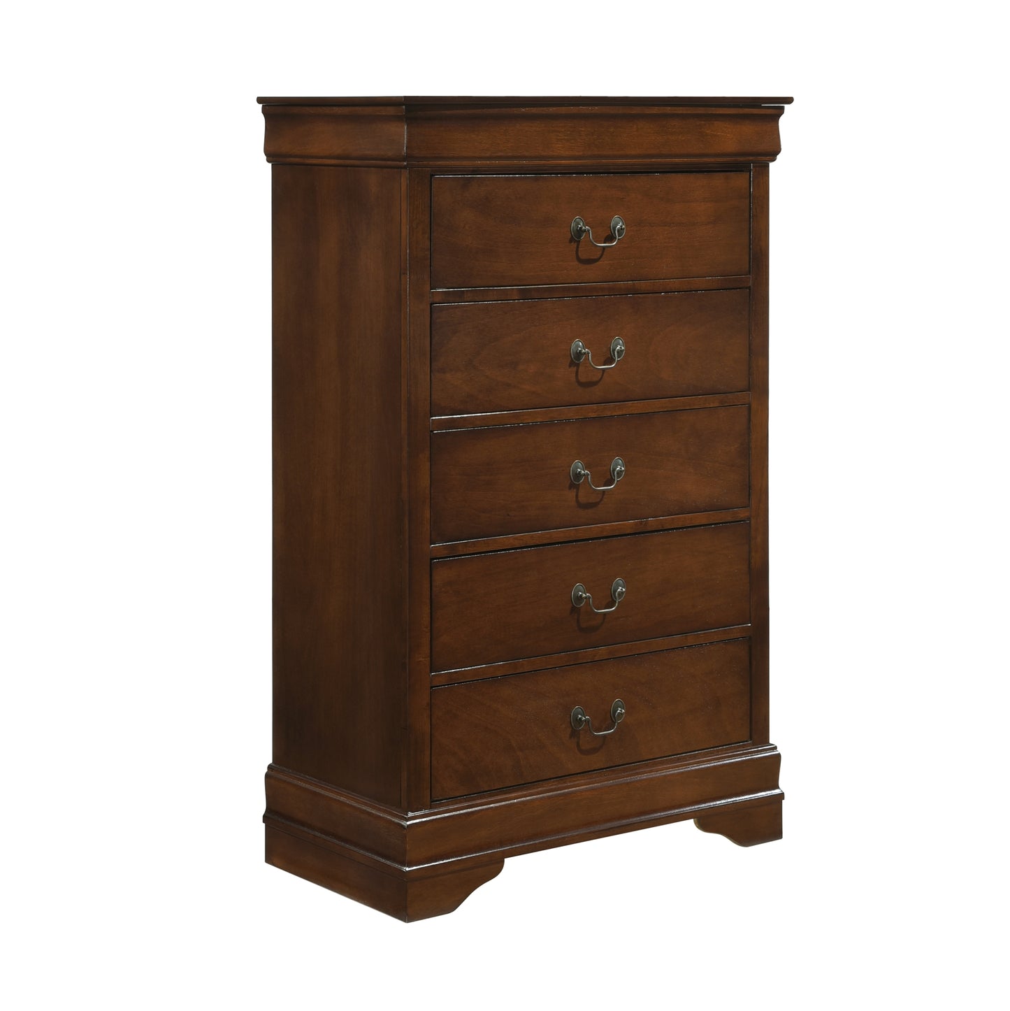 Homlegance Chest Mayville Collection In Brown Cherry Finish