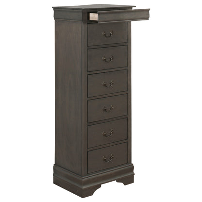 Homlegance Lingerie Chest, Hidden Drawer Mayville Collection In Stained Gray Finish