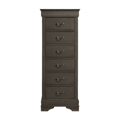Homlegance Lingerie Chest, Hidden Drawer Mayville Collection In Stained Gray Finish