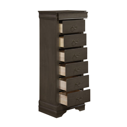 Homlegance Lingerie Chest, Hidden Drawer Mayville Collection In Stained Gray Finish