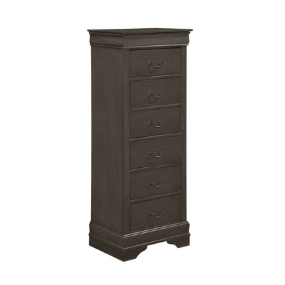 Homlegance Lingerie Chest, Hidden Drawer Mayville Collection In Stained Gray Finish