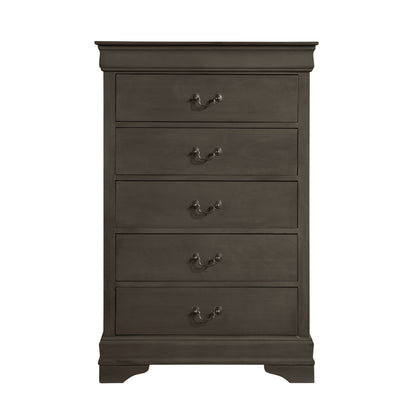 Homlegance Chest Mayville Collection In Stained Gray Finish