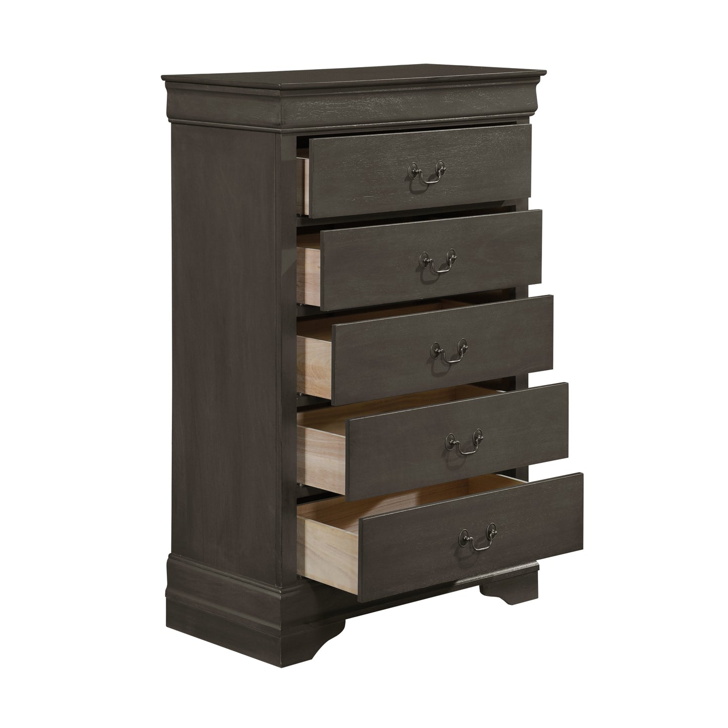 Homlegance Chest Mayville Collection In Stained Gray Finish