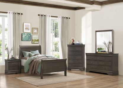 Homlegance Chest Mayville Collection In Stained Gray Finish