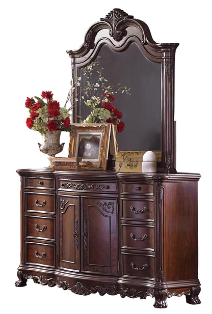 Homelegance Deryn Park 5PC Bedroom Set E King Sleigh Bed, Dresser, Mirror, 2 Nightstand in Cherry