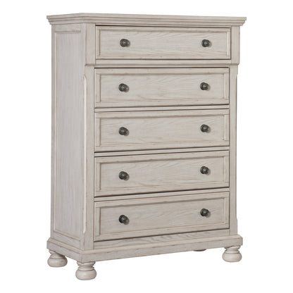 Homlegance Chest Bethel Collection In Wire-Brushed White Finish
