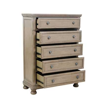 Homlegance Chest Bethel Collection In Wire Brushed Gray Finish