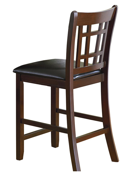 Homelegance Junipero 2 Counter Height Chair in Dark Cherry