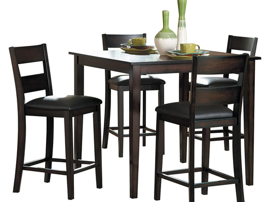 Homelegance Griffin Casual 5PC Dining Set Table & 4 Chair in Deep Espresso