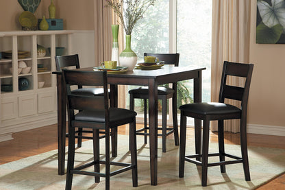 Homelegance Griffin Casual 5PC Dining Set Table & 4 Chair in Deep Espresso