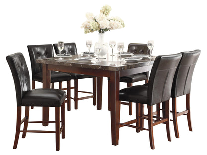 Homelegance Decatur 7PC Dining Set Counter Height Table & 6 Chair in Espresso