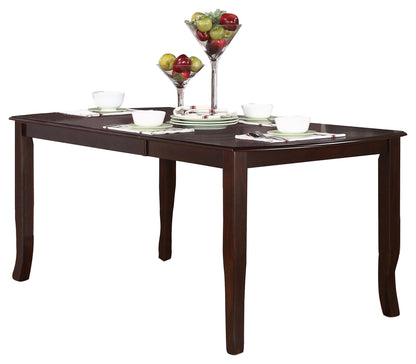 Homelegance Maeve Casual 7PC Dining Set Table & 6 Side Chair in Dark Brown