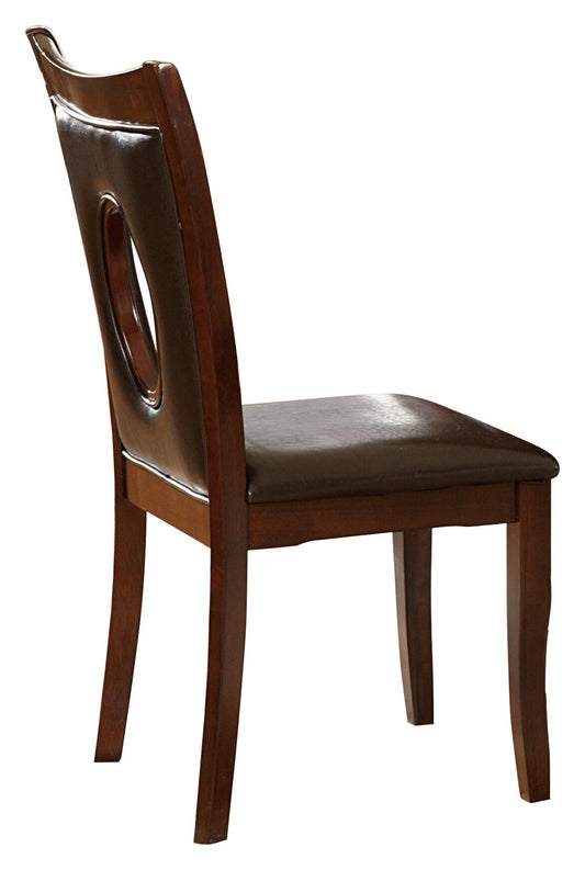 Homelegance VanBure 2 Dining Chair in Brown Leatherette