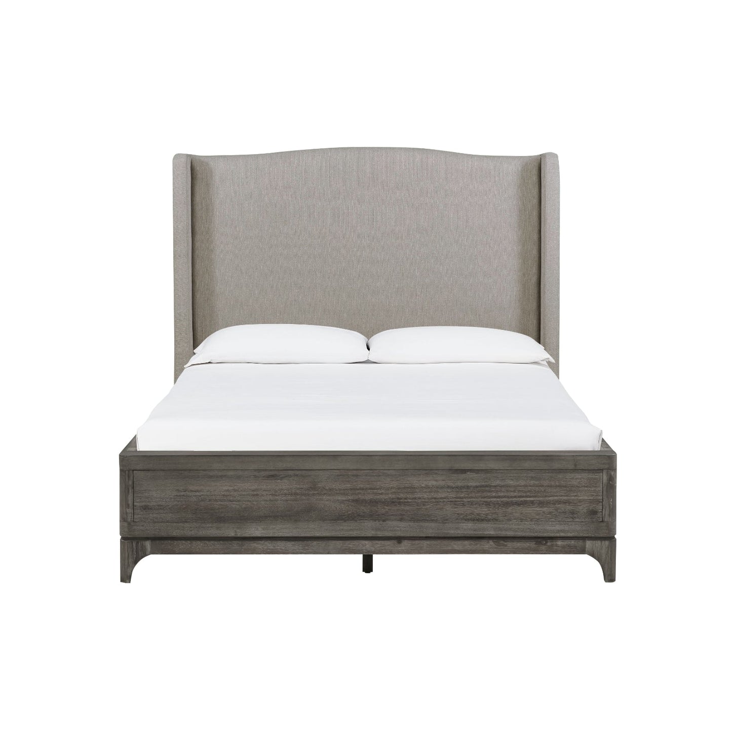 Modus Cicero 5PC Queen Upholstered Bedroom Set w 2 Nightstand in Rustic Latte