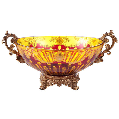 Bowl in Bronze & Amber & Ruby Red-Gold Finish AC3005 European Victorian