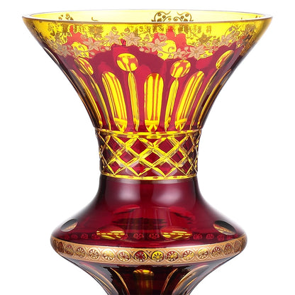 Candleholder in Bronze - Amber & Ruby Red-Gold Finish AC3018 European Victorian