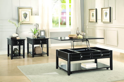 Homelegance Carrier Cocktail Table with Lift Top on Casters in Dark Espresso
