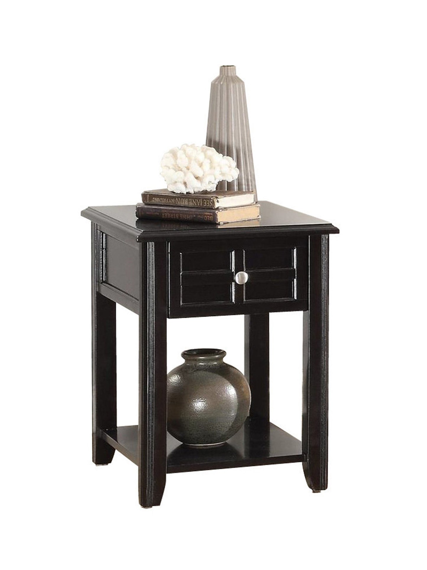Homelegance Carrier Chair Table with Functional Drawer in Dark Espresso