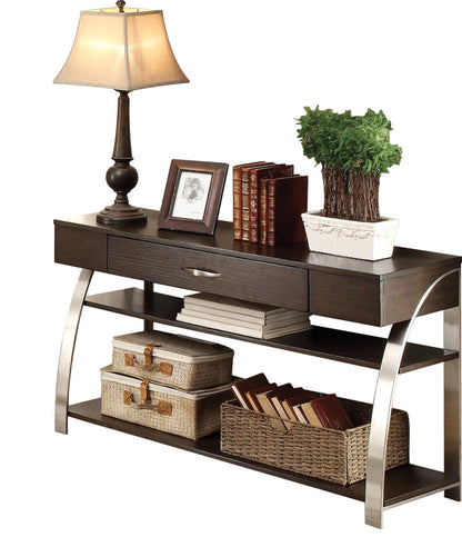 Homelegance Tioga Sofa Table with Functional Drawer in Espresso
