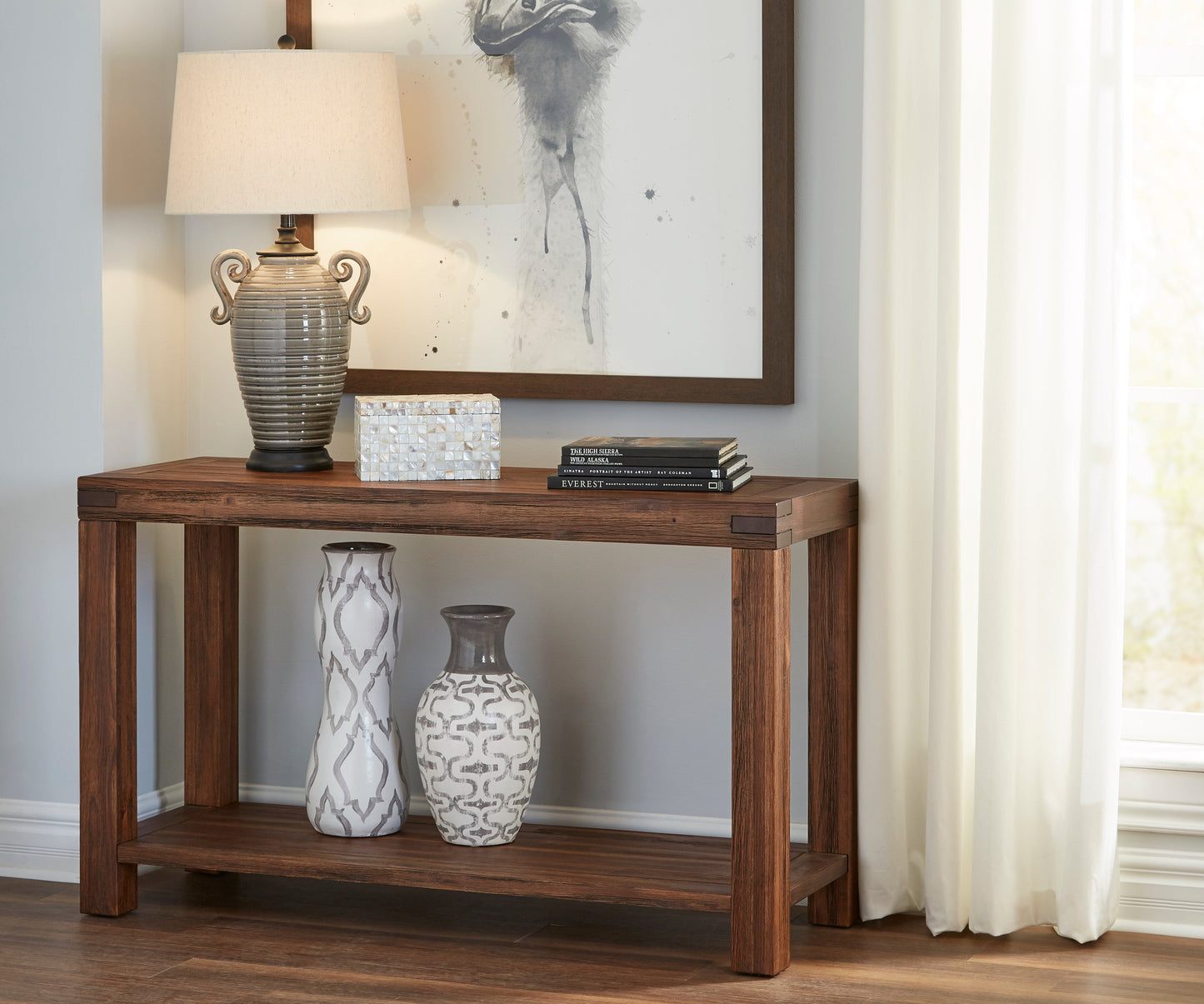Modus Meadow Console Table in Brick Brown