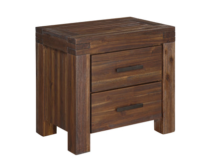 Modus Meadow 5PC E King Platform Bedroom Set w Chest in Brick Brown