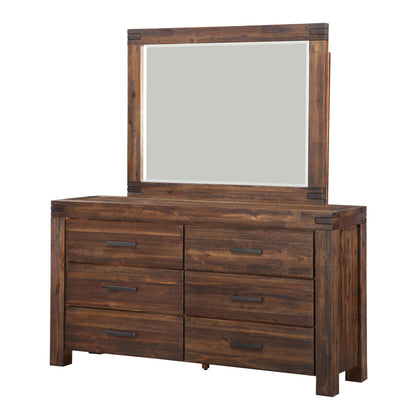 Modus Meadow 5PC E King Platform Bedroom Set w Chest in Brick Brown
