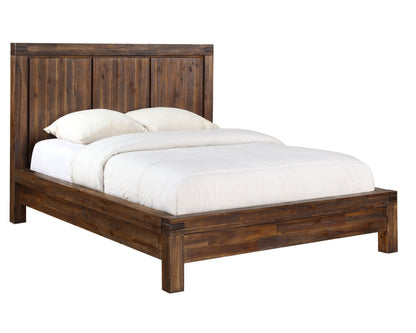 Modus Meadow 5PC E King Platform Bedroom Set w Chest in Brick Brown