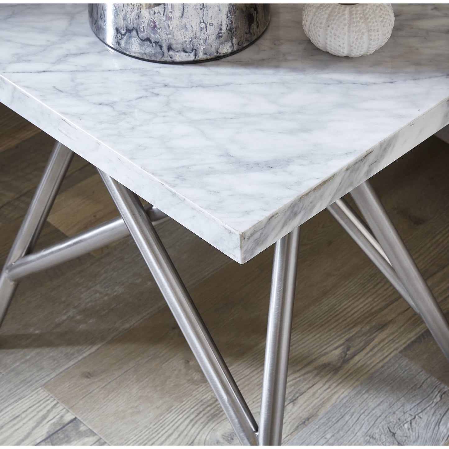 Modus Coral End Table in Marble