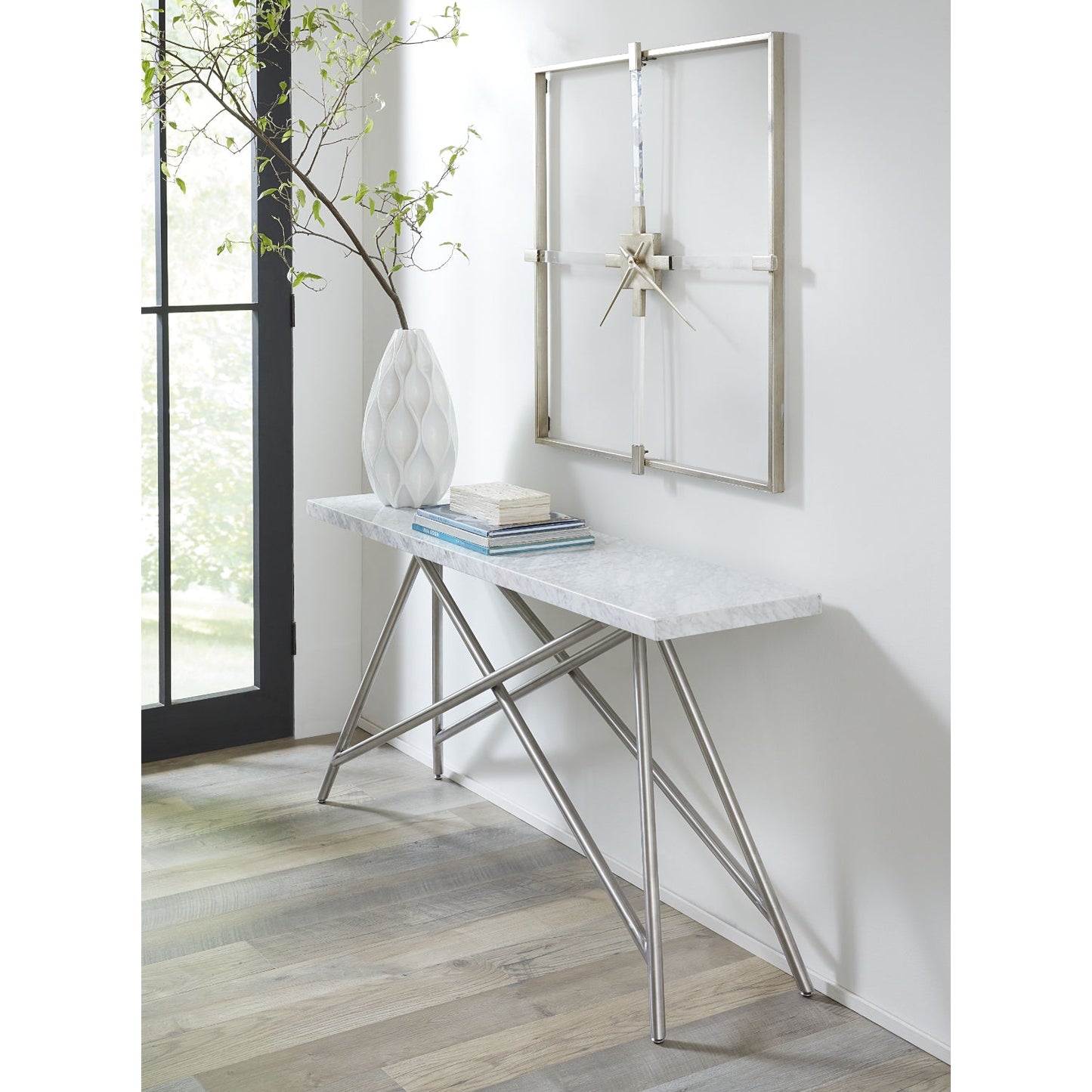 Modus Coral 3PC Coffee, End & Console Table in Marble