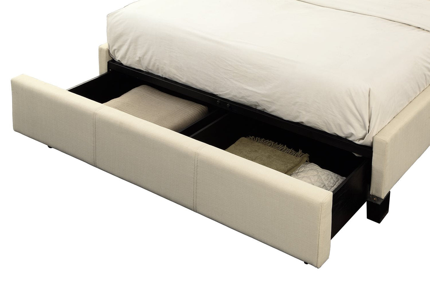 Modus Geneva E King Vienne Storage Bed in Powder