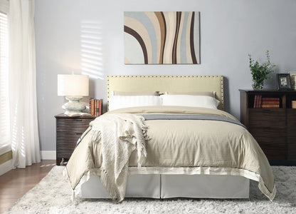 Modus Geneva Full Tavel Headboard Bed in Tumbleweed