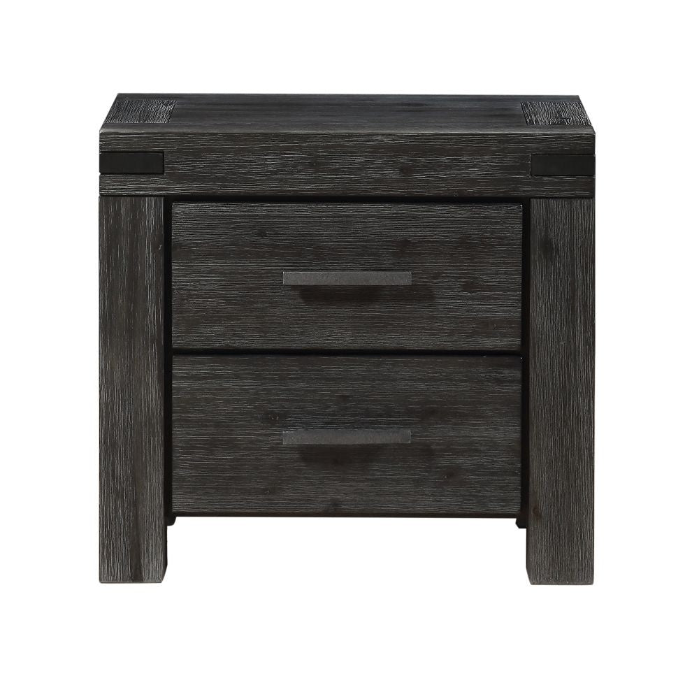 Modus Meadow Two Drawer Nightstand in Graphite