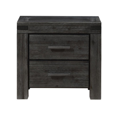 Modus Meadow Two Drawer Nightstand in Graphite