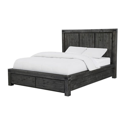 Modus Meadow 5PC E King Storage Bedroom Set w 2 Nightstand in Graphite