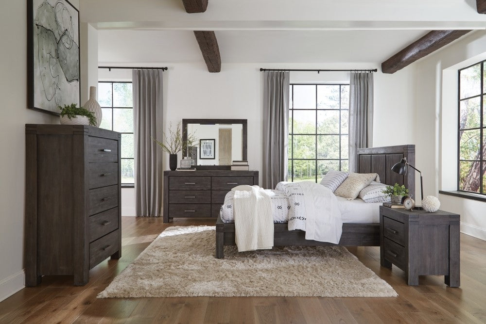 Modus Meadow 5PC E King Platform Bedroom Set in Graphite