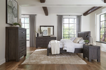 Modus Meadow 5PC E King Platform Bedroom Set in Graphite