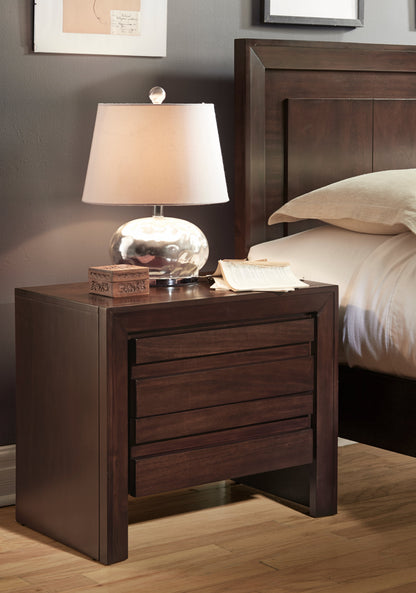 Modus Element Charging Station Nightstand in Chocolate Brown