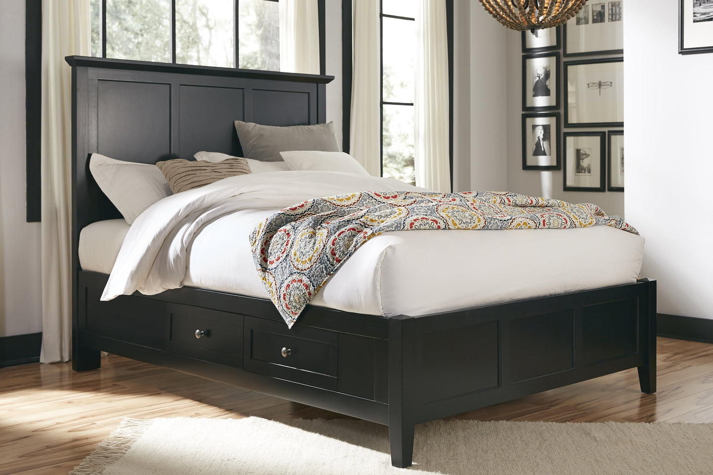 Modus Paragon Cal King Storage Bed in Black