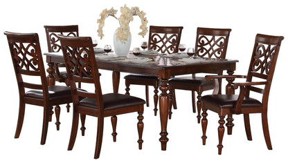 Homelegance Creswell 7PC Dining Set Table, 2 Arm Chair, 4 Side Chair in Rich Cherry