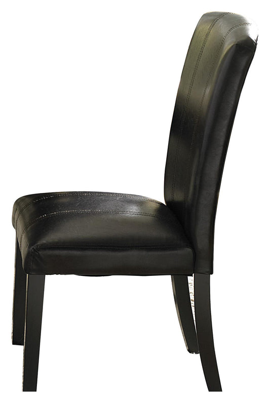Homelegance Cristo 2 Dining Chair in Black Leatherette