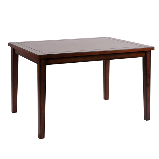 Casual Compact 5PC Dining Set Table, 4 Chair in Brown Cherry