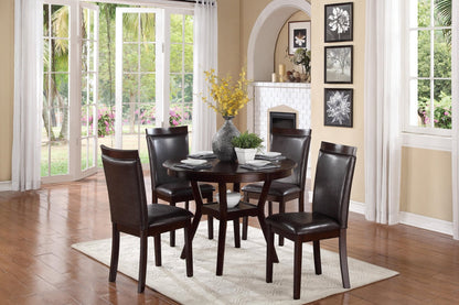 Homelegance Shankmen 5PC Dining Set Table, 4 Chair in Dark Brown