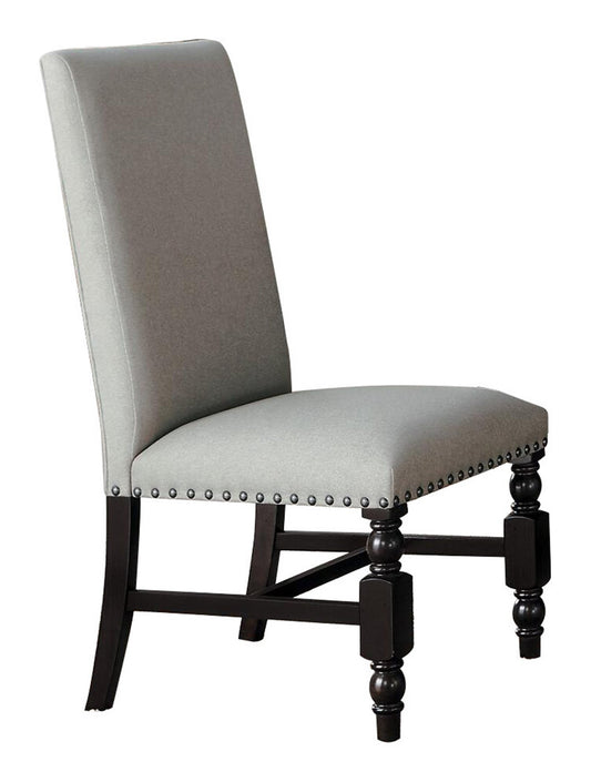 Homelegance Reid 2 Dining Chair Side in Grey Fabric
