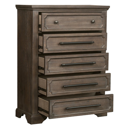 Homlegance Chest Toulon Collection In Distressed Dark Oak Finish