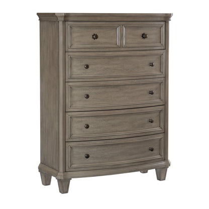 Homlegance Chest Vermillion Collection In Gray Cashmere Finish