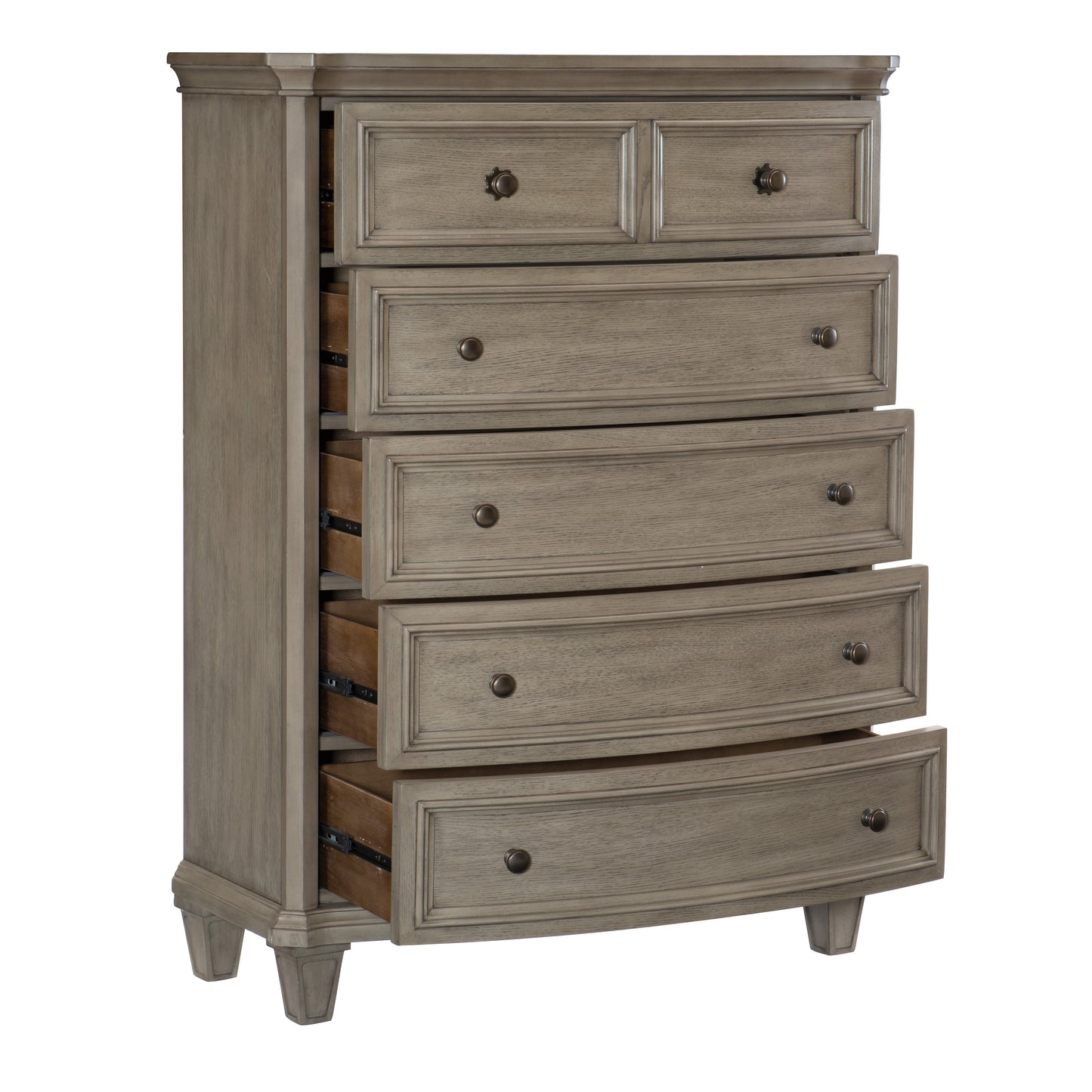 Homlegance Chest Vermillion Collection In Gray Cashmere Finish